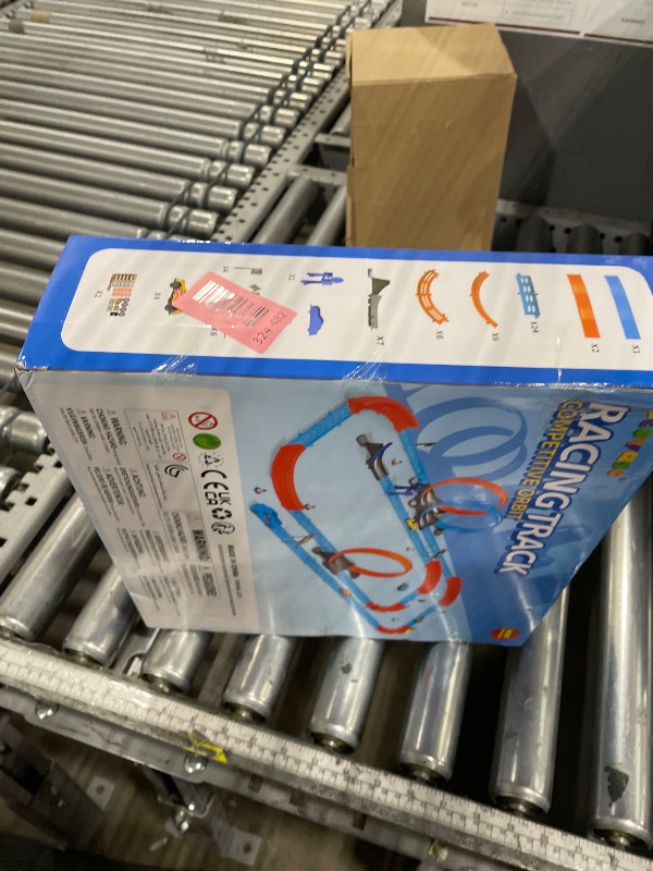 Photo 1 of ?Slot Car Race Track Sets with 360° Thrill Loops & 4 High-Speed Cars, 64 Pcs Large Flexible Racing Track for Kids Ages 3-5 4-8 8-12, Race Car Toys Gift for Boys Girls Birthday Christmas