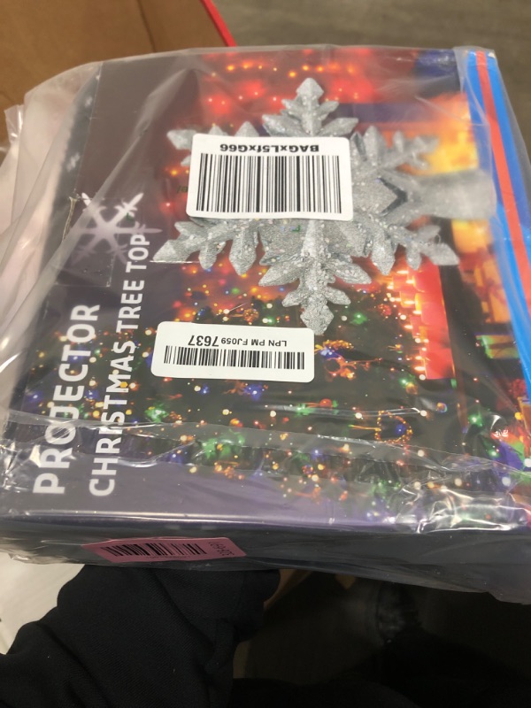 Photo 1 of [6 Patterns] 9.05 inch Christmas Tree Topper Projector Snowflake with 6 Patterns Gold Snowflake Projector Tree Topper Plug in for Indoor Office Xmas New Year Holiday (Gold,3m Cable)