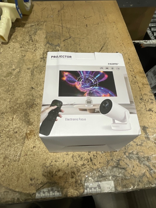Photo 1 of [Electric Focus]Mini Portable Projector with 4K Support, Bluetooth 5.4 WIFI6, 5watt Sound Base Speaker, 260 ANSI, Android 11, 210° Rotation , Auto Keystone Correction Video Projector HY300 PLUS