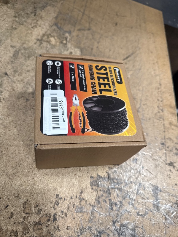 Photo 1 of [Upgraded] 50FT Black Electroplated Steel Hanging Chain Roll, Pliers Included, 20LBS Load Capacity, Durable, Rust-Resistant, Adjustable Length for Hanging Bird Feeders, Planters, Lanterns, Billboards