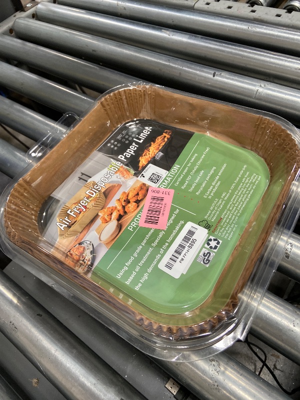 Photo 1 of 10 Inch Largest Square Air Fryer Disposable Paper Liner, XXL 100Pcs Air Fryer Parchment Liners for 8QT or Bigger Air Fryer, Non-stick, Food Grade Baking Paper for Frying, Roasting and Microwave