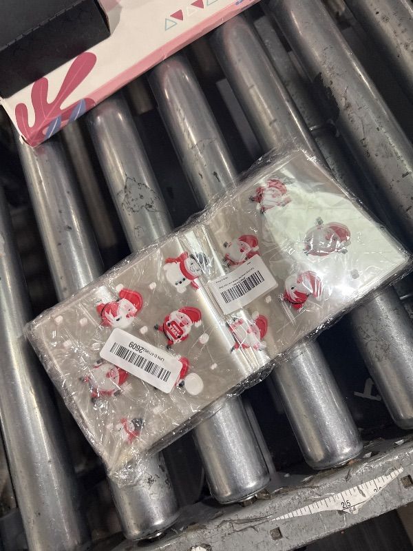 Photo 1 of 120 PCS Christmas Cellophane Treat Bags, Cookies Candy Goody Bags with Twist Ties for Gifts, Party Supplies