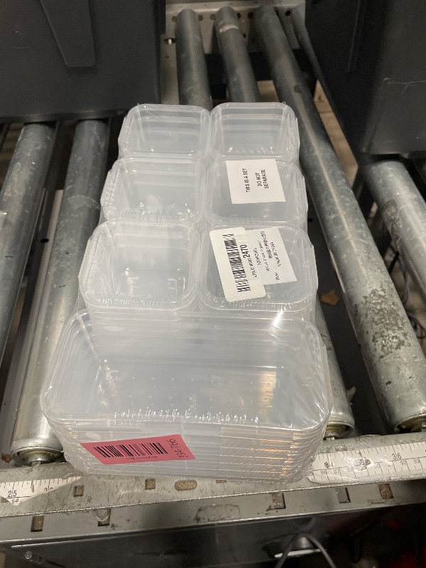 Photo 1 of  20pc Pack Square Deli Containers with Lids Clear Plastic Food Container with Lids Disposable Airtight Meal Container for Dessert Take Out Kitchen