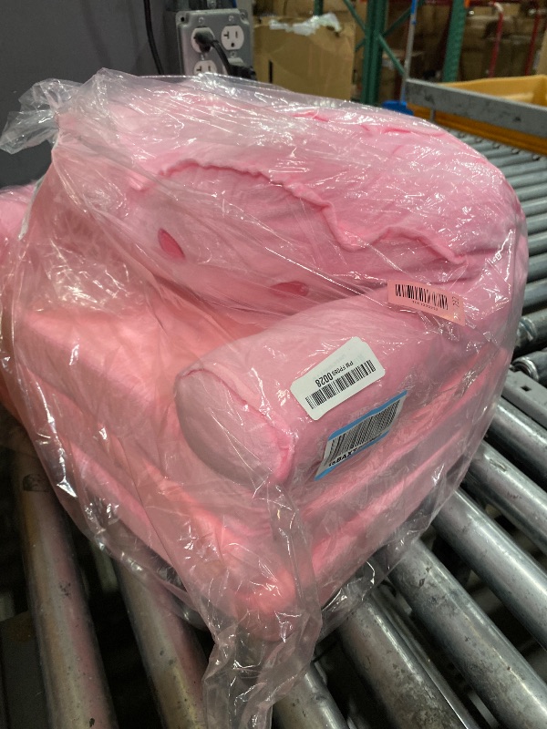 Photo 1 of (minor damge) MOONBEEKI Kids Couch Fold Out, Foldable Princess Chair for Toddlers 1-3, Kids Furniture for Playroom, Gift for Birthday Christmas and Halloween?Pink?