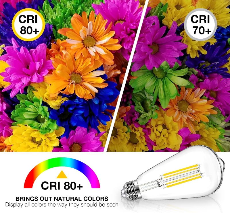 Photo 1 of 
DAYBETTER  Vintage LED Edison Bulbs, E26 Led Bulb 60W Equivalent, Dimmable Led Light Bulbs, High Brightness 800 LM Warm White 2700K, ST58 Antique LED...