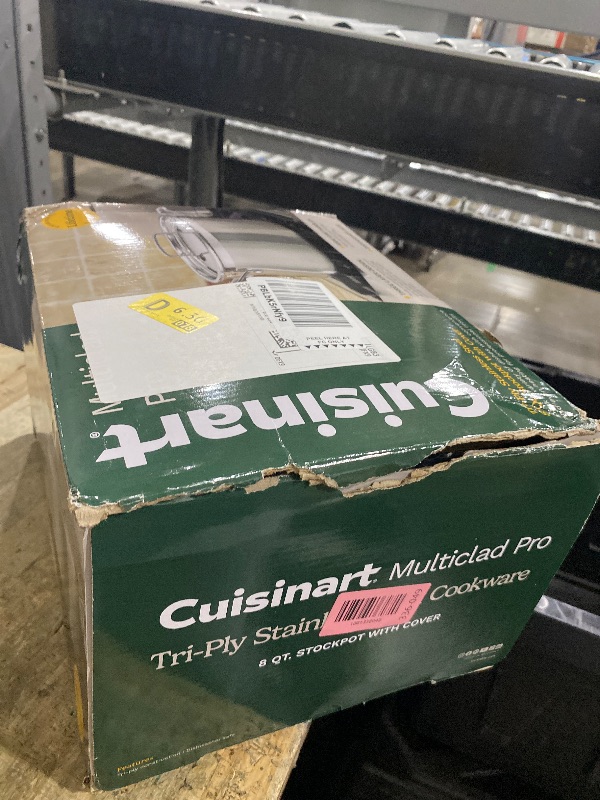 Photo 1 of **STAINED** Cuisinart MCP66-24N MultiClad Pro Triple Ply 8-Quart Skillet, Stockpot w/Cover