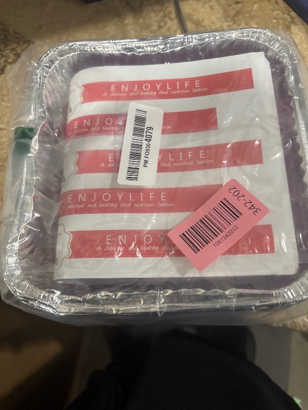 Photo 1 of (35 Pack)Pink 8x8 Inch Disposable Aluminum Foil Pans&Square Cake Pans for Parties, Clear Plastic Lids,Eco-Friendly Baking Trays with Stickers&Cake Spoons,Picnics,Casseroles,Takeout,Recyclable Cookware