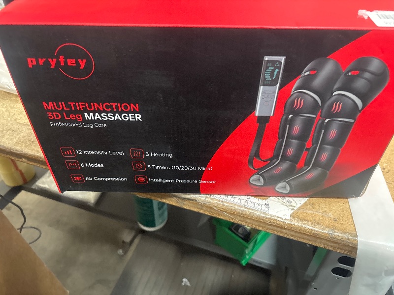 View 2 of ****************FOR PARTS ONLY- MISSING PARTS************
pryfey Leg Massager with Heat and Compression, Foot Massager for Circulation and Pain Relief, 3 Timers, 12 Intensity, 6 Modes,3 Heating with Knee Massager,Gift for Man Woman Parents,Black
