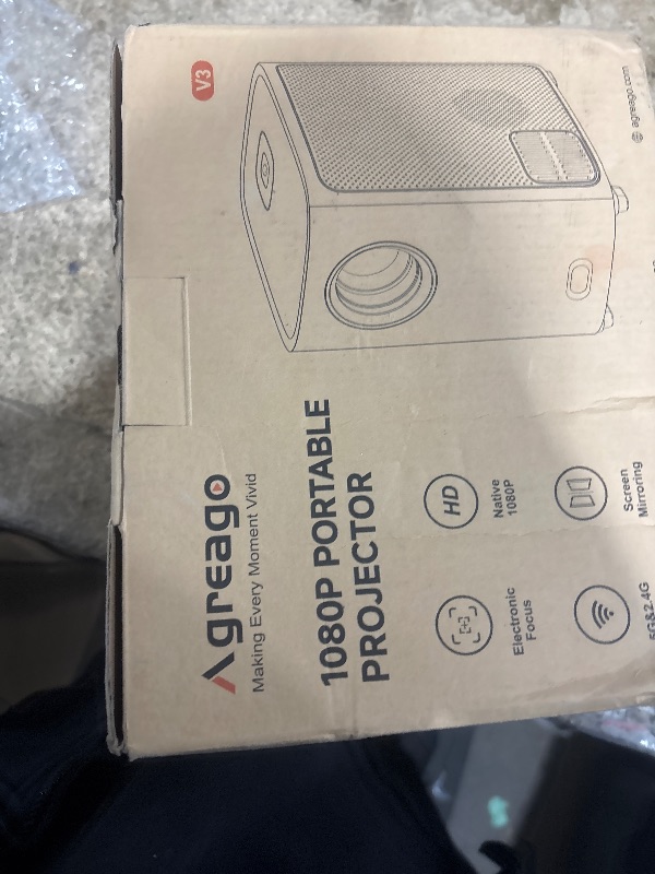 Photo 1 of [Electric Focus] Projector with WiFi and Bluetooth, Native 1080P 15,000 Lumens 4K Supported, Agreago Outdoor Movie Projector for Home Theater UP to 300", for iOS/Android/TV Stick/HDMI/USB