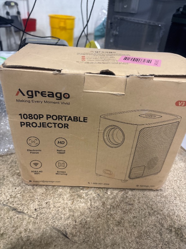Photo 1 of [Electric Focus] Projector with WiFi and Bluetooth, Native 1080P 15,000 Lumens 4K Supported, Agreago Outdoor Movie Projector for Home Theater UP to 300", for iOS/Android/TV Stick/HDMI/USB