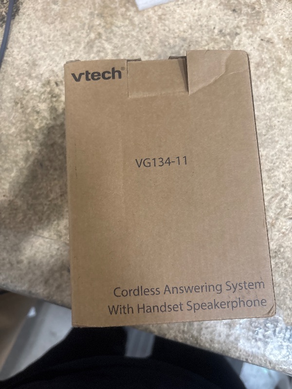 Photo 1 of [New] VTech VG134-11 DECT 6.0 Cordless Home Phone with Bluetooth Connection, Digital Answering Machine, Backlit Display,Full Duplex Speakerphone, Caller ID/Call Waiting,1000 ft Range (Black)