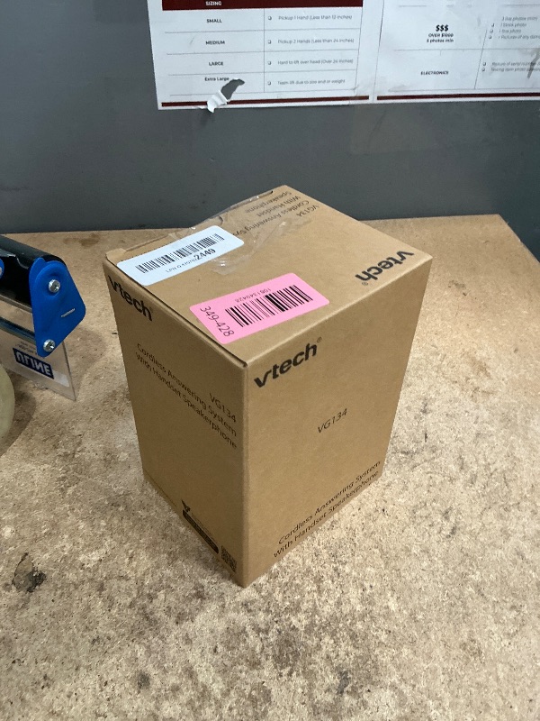 Photo 1 of [New] VTech VG134 DECT 6.0 Cordless Home Phone with Bluetooth Connection, Digital Answering Machine, Backlit Display,Full Duplex Speakerphone, Caller ID/Call Waiting,1000 ft Range (White/Grey)