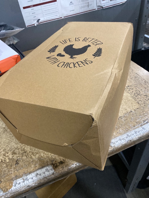 Photo 1 of ?Tgeyd Chicken Feeder and Chicken Waterer Set (3 Gallon/26 Pounds) - Hanging Automatic Chicken Feeder No Waste - Chicken Coop Accessories - Poultry Waterer