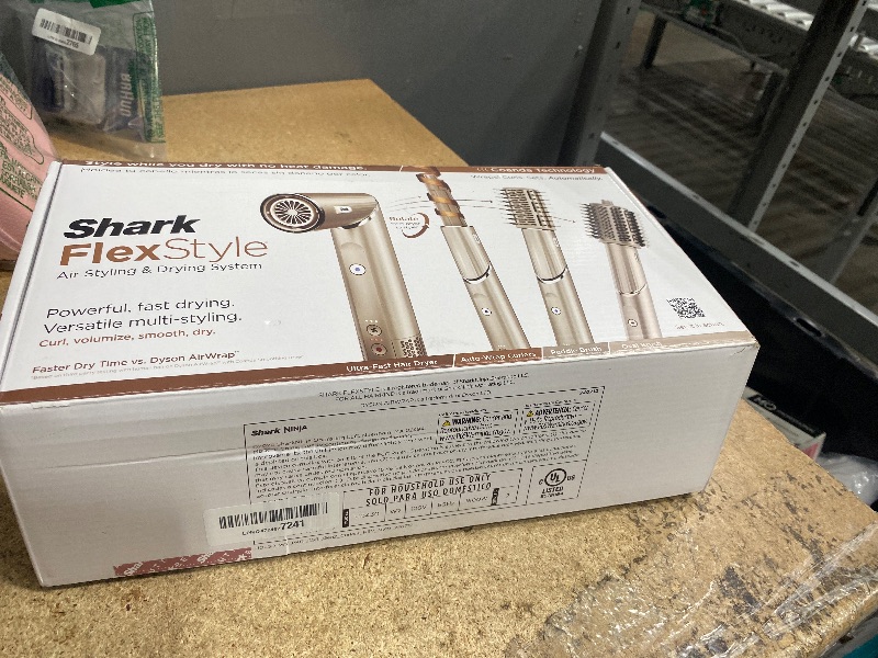 Photo 1 of (OPEND, JUST AS NEW) Shark HD430 FlexStyle Air Styling & Drying System, Powerful Hair Dryer Brush & Multi-Styler with Auto-Wrap Curlers, Paddle Brush, Oval Brush, Concentrator Attachment, Stone