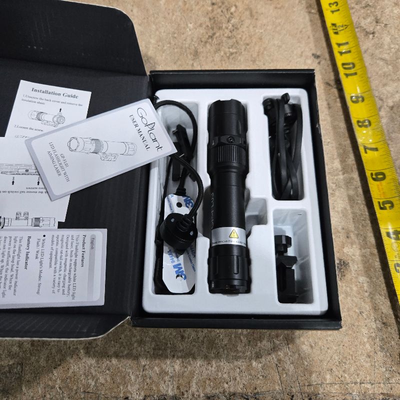 Photo 1 of 3000 Lumen Aluminum Tactical Flashlight with Laser Combo, Picatinny/MLOK Rifle Light, Magnetic Charging & Remote Switch | 2.5H Runtime, IPX7 Waterproof, 500m Beam for AR-15, Hunting, Home Defense