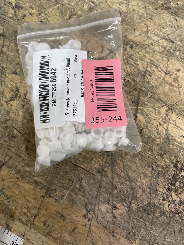 Photo 1 of 120PCS Plastic Hole Plugs, 4 Sizes Plastic Screw Caps White Hole Plugs Assorted for Nail Holes, Partition Holes in Cabinets, Brackets, Shelves (5mm/6mm/8mm/10mm)