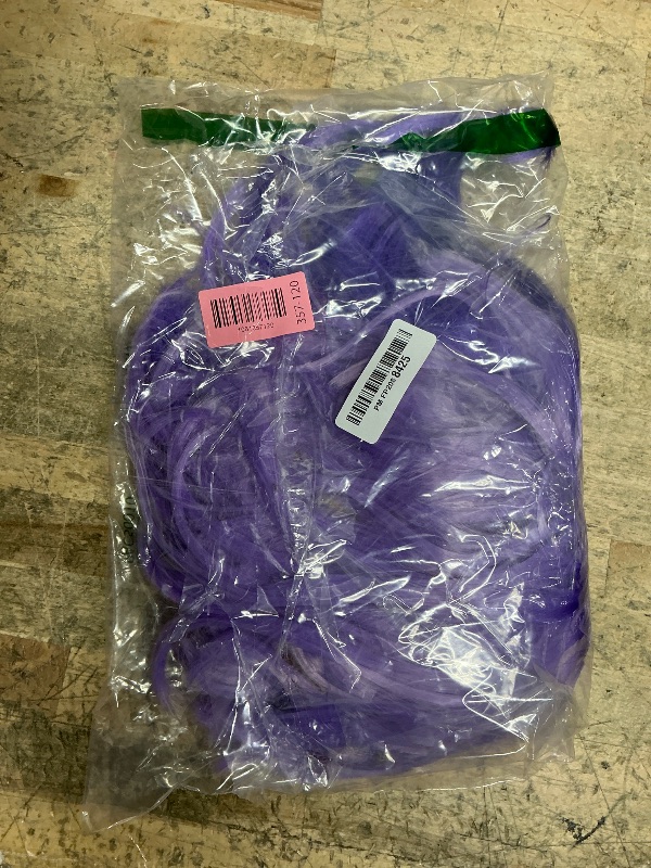 Photo 1 of **PURPLE WIG ONLY NO ACCESSORIES** MEEZY 2 Pcs Colorful Bob Wigs with Bangs Pink Purple for Women, Neon Funny Wig Short Bob Hair with Heart Sunglasses Hair Cap for Halloween Costume Cosplay Birthday Bachelorette Party Carnival