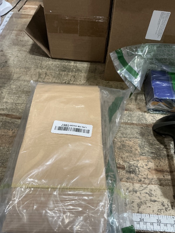 Photo 1 of 100pcs Kraft Paper Treat Bags with Window, Ziplock Stand Up Pouches for Packing Food Cookies Snacks