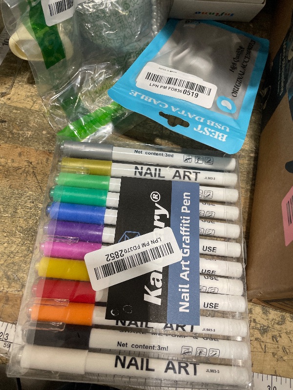 Photo 1 of 12 Color 3D Nail Art Pens Set, Kalolary Nail Pens Nail Point Graffiti Dotting Pen Drawing Painting Liner Brush for DIY Nail Art Beauty Adorn Manicure Tools
