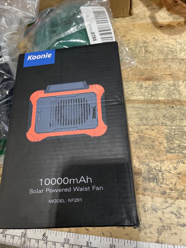 Photo 1 of ***MISSING PARTS***
Koonie 10000mAh Waist Clip Fan with Solar Panel, 30H Working Time, Personal LED Light, Battery Powered Belt Fan, Strong Airflow, 3 Speeds, Body for Outdoor, Working, Camping, Hiking