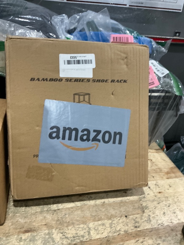 Photo 2 of Vertical Shoe Rack - Tall Narrow Shoe Rack Organizer for Small Spaces,5 Tier Bamboo Shoen Shelf for Entryway,Closet,Corner,Doorway,Skinny Shoe Shelf Space Saving Shoe Storage,Free Stackable DIY