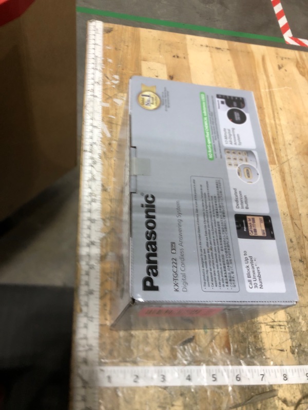 Photo 1 of **FACTORY SEALED** Panasonic Cordless Phone with Answering Machine DECT 6.0 Expandable, Call Block and Caller ID - 2 Cordless Handsets - KX-TGC222S (Silver)