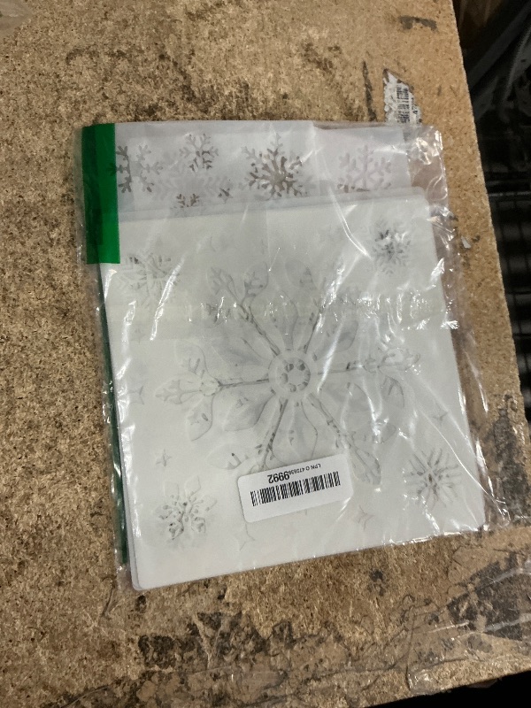 Photo 1 of  Christmas Snowflake Stencil for Crafts, Large Reusable Snowflake Drawing Painting Stencil Winter Holiday Snow Flake Stencils Template for Window Wall Wood, Xmas Home Decor