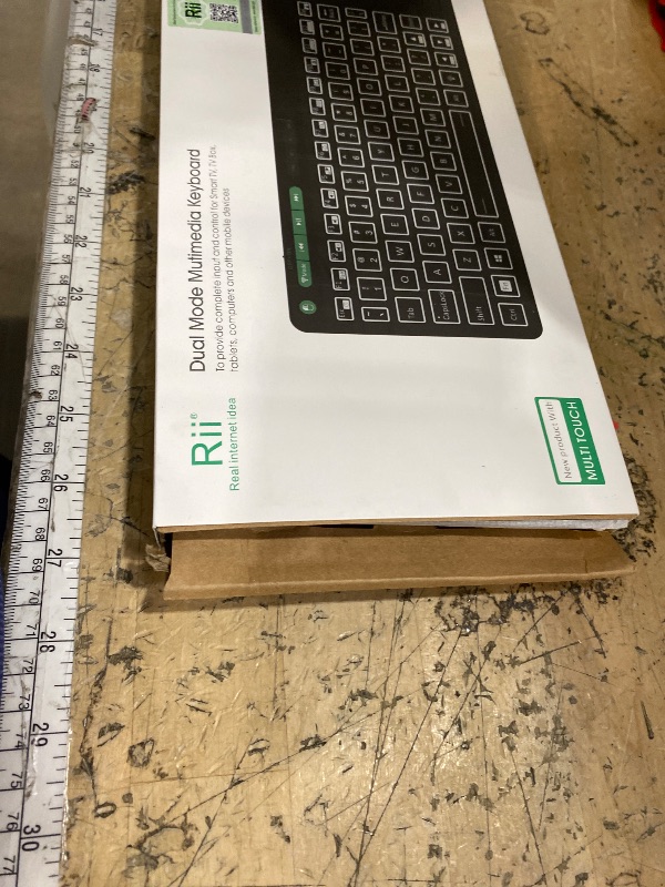 Photo 1 of (Dual Mode) Rii RT518S Wireless and Bluetooth 2-LED Color Backlit Multimedia Keyboard with Multi-Touch Big Size Trackpad,Rechargable Keyboard for Android TV Box,PC,Tablets,Smart TV, HTPC, IPTV,Windows