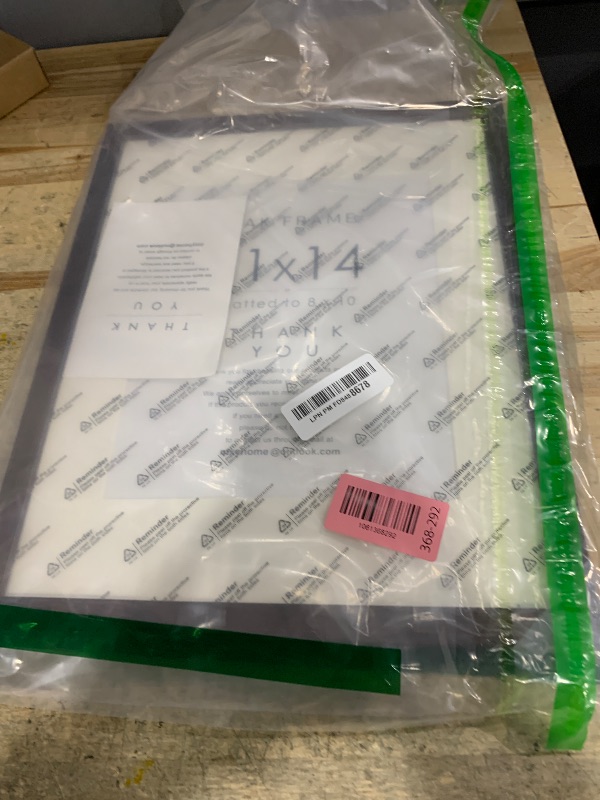 Photo 1 of 11x14 Picture Frame, Solid Oak 11x14 Photo Frame with Mat to 8x10 (Openning Size is 7.6x9.6), 14x11 Wooden Frames for Wall, (Walnut Set of 1)