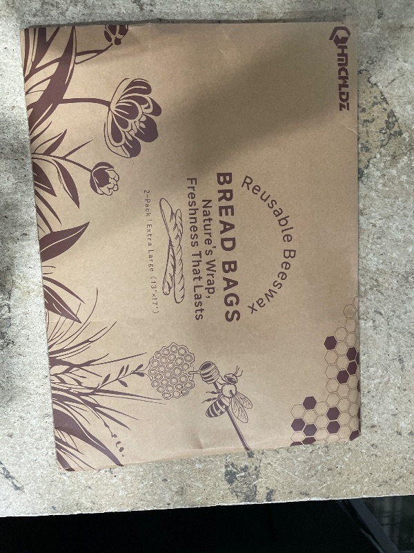 Photo 1 of 2-Pack Reusable Beeswax Bread Bags - Large 17x13 Inch for Sourdough & Homemade Bread Storage | All-Natural Beeswax Preservation, Eco-Friendly Cotton Food Bags - Easy to Clean & Daily Use