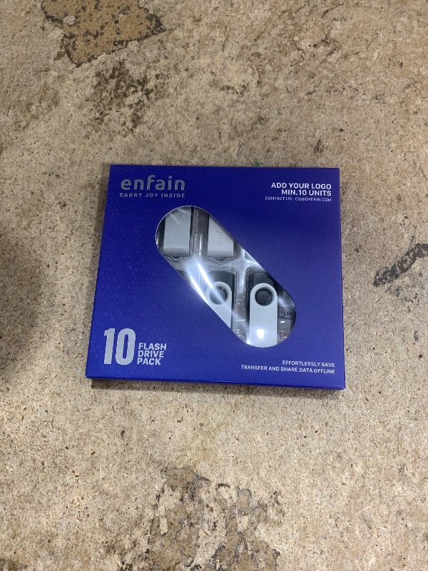 Photo 1 of 10-Pack Enfain 16GB USB 2.0 Swivel Flash Drives: Shareable Data Storage for Home & Office Use (Black)