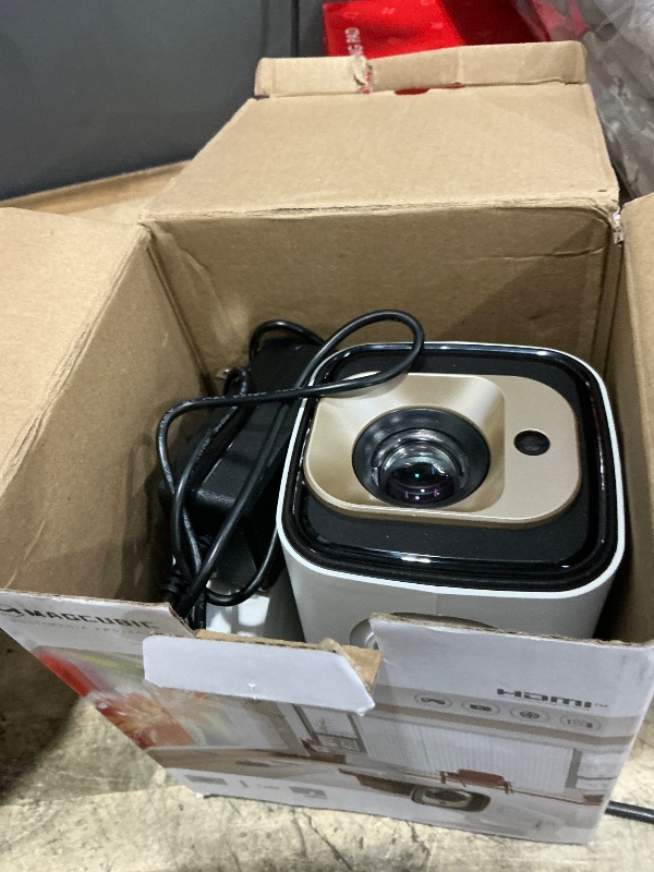 Photo 1 of ?Auto Focus&1080P?Magcubic Mini Smart Projector with 4K Support, Portable Projector with Wifi and Bluetooth, 5W Speaker, Built in Apps, Voice Control, Outdoor Movie Projector