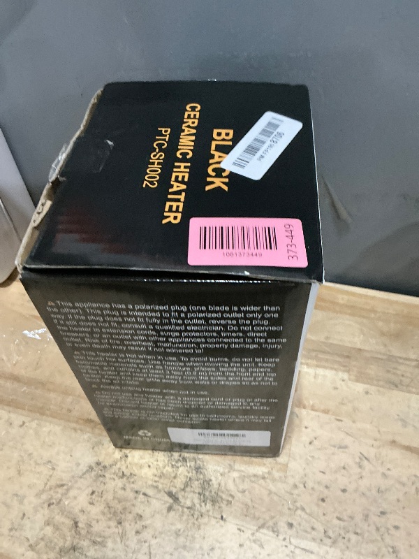 Photo 1 of 1500W Small Space Heater for Indoor Use, PTC Ceramic Space Heater with Thermostat, 3 Modes, Safety Quiet Heating, Multiple Protection, Portable Heater for Office Room Desk Use