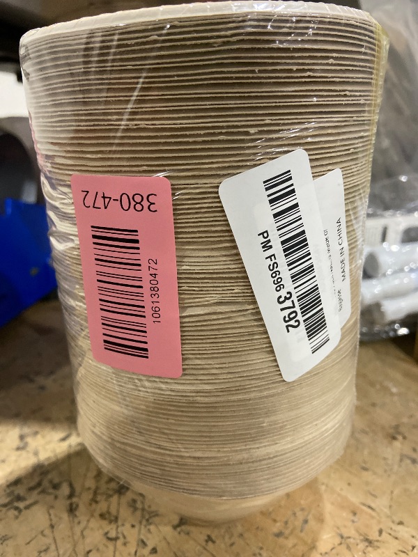 Photo 1 of 100 Pack 8oz Compostable Paper Bowls,Heavy-Duty Disposable Natural Bagasse Bowls,Biodegradable Soup Bowls,Eco-Friendly,Heat Resistant,for Ice Cream,Salad,Soup,Snack,Dessert,Pasta,Hot or Cold Use