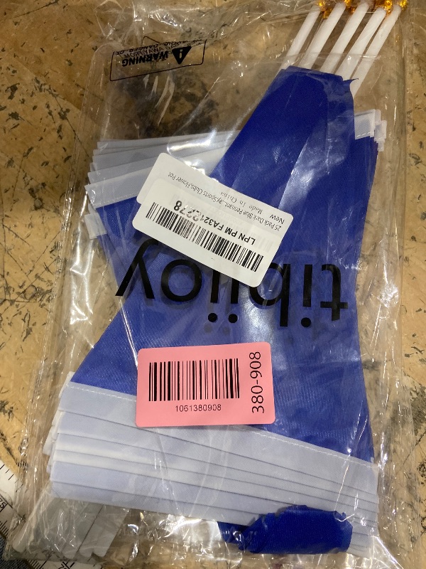 Photo 1 of 25 Pack Dark Blue Pennant Flags Small Mini Hand Held Solid Color Pennant On Sticks,Party Events Celebration,School,Grand Opening,Kids Birthday,Sports Clubs,Flower Pot (Dark Blue)
