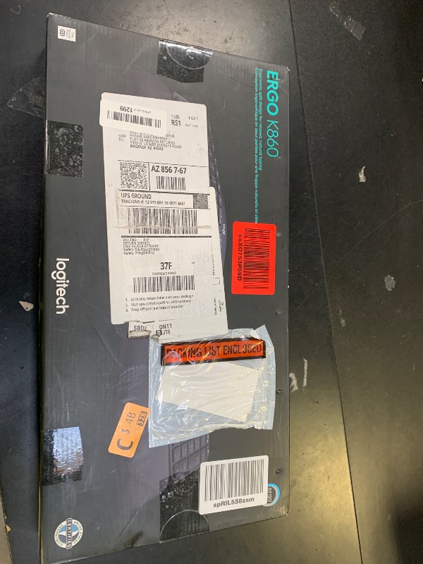 Photo 1 of Logitech Ergo K860 Wireless Ergonomic Keyboard - Split Keyboard, Wrist Rest, Natural Typing, Stain-Resistant Fabric, Bluetooth and USB Connectivity, Compatible with Windows/Mac, Black