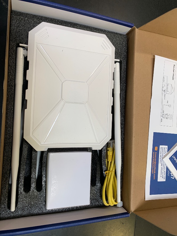 Photo 1 of AX3000 Outdoor WiFi 6 Extender, Long Range Outdoor WiFi Extender Signal Booster, IP67 Weatherproof Outdoor Wireless Access Point with PoE, 2.5Gbps Gigabit Ports for Farm, Yard, RV, Starlink