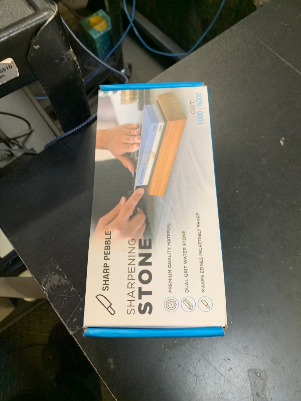 Photo 1 of Sharp Pebble Premium Whetstone Knife Sharpening System – 1000/6000 Grit Whetstone Knife Sharpener Kit with Angle Guide & Non-Slip Bamboo Base – Guided Beginner Instructions