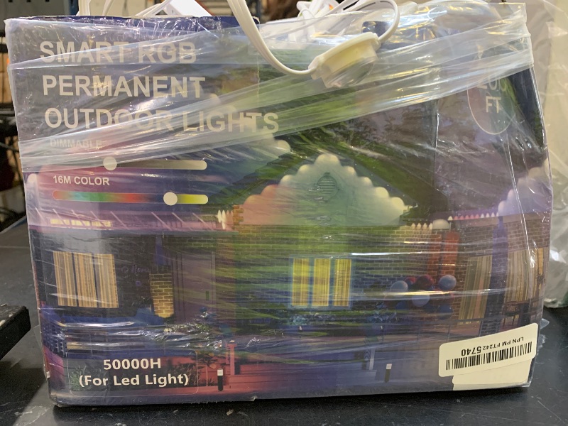 Photo 1 of JOH Permanent Outdoor Lights, 200FT RGB+IC Smart LED Outdoor Lights with App/Remote Control, DIY Scene Modes Lighting & IP67 Waterproof, Eaves Light for Christmas, Holiday, Daily Decorations