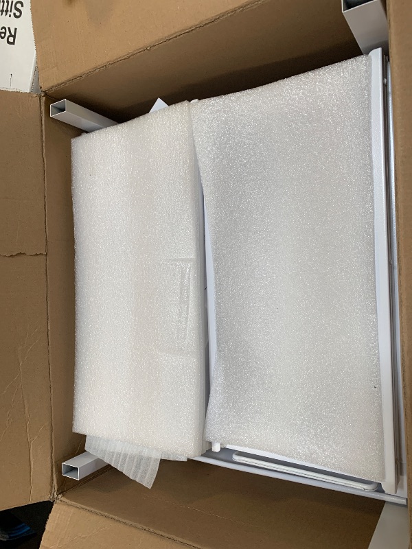 Photo 1 of 1 Pack Expandable Under Sink Organizers And Storage With Upgrade Ball-Bearing Slide Tracks,2-Tier Pull Out Under Cabinet Organizer Height Adjustable,Slide Out Under Sink Drawers-White(Patent Pending)