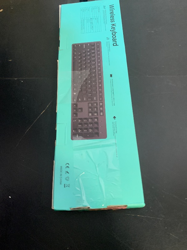 Photo 1 of Harburfine Wireless Keyboard, 2.4G USB External Silent Cordless Keyboard for Windows Chrome Laptop Computer PC Desktop Notebook Chromebook, 106 Keys Full Size with Number Pad (Black)