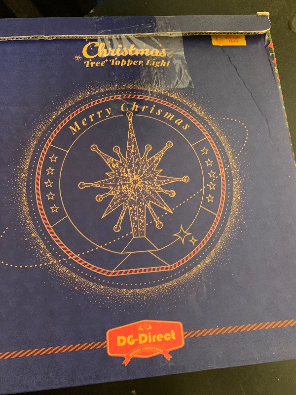 Photo 1 of 2025 Upgraded Christmas Tree Topper Projector Light with Rotating Bright LED & Wide Coverage, Universal Fit for Any Height Tree, Easy Install, Stable Base, Holiday & Party Decorations (Starlight Gold)