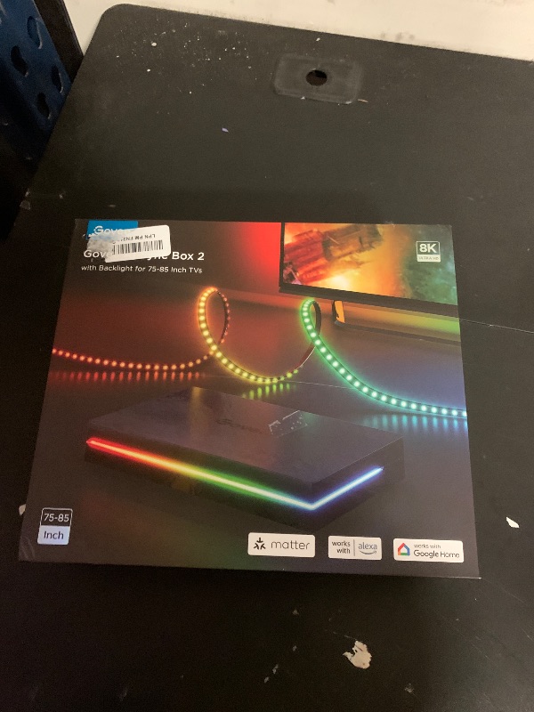 Photo 1 of Govee HDMI 2.1 Sync Box 2, AI Sync Box with TV Backlight, Supports 8K@60Hz, 4K@144Hz, VRR and ALLM, Works with SmartThings, Matter and Alexa, RGBIC LED Light Strip for 75-85 inch TVs, 75 LEDs/m
