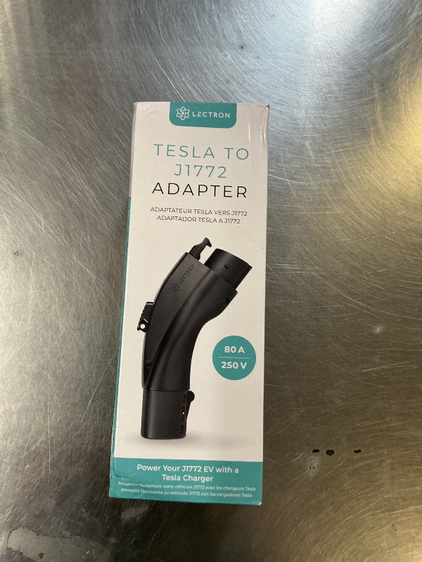 Photo 1 of Lectron NACS to J1772 EV Charging Adapter - Compatible with Tesla Wall Connectors, Destination Chargers, & Mobile Connectors (80A, 250V) - for J1772 Electric Vehicles - UL 2252 Certified (Black)
