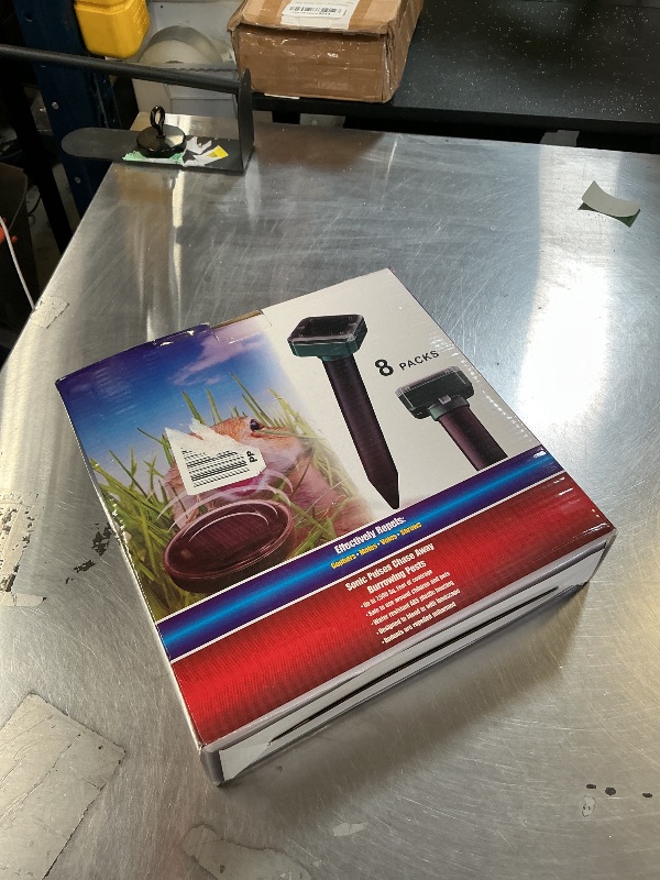 Photo 1 of Pack of 8 Solar Mole Repellent Sonic Gopher Repellent Vole Chaser Mole Deterrent Sonic Spikes Repellent Ultrasonic Pest Control Outdoor Keep Moles Out of Yard Lawn