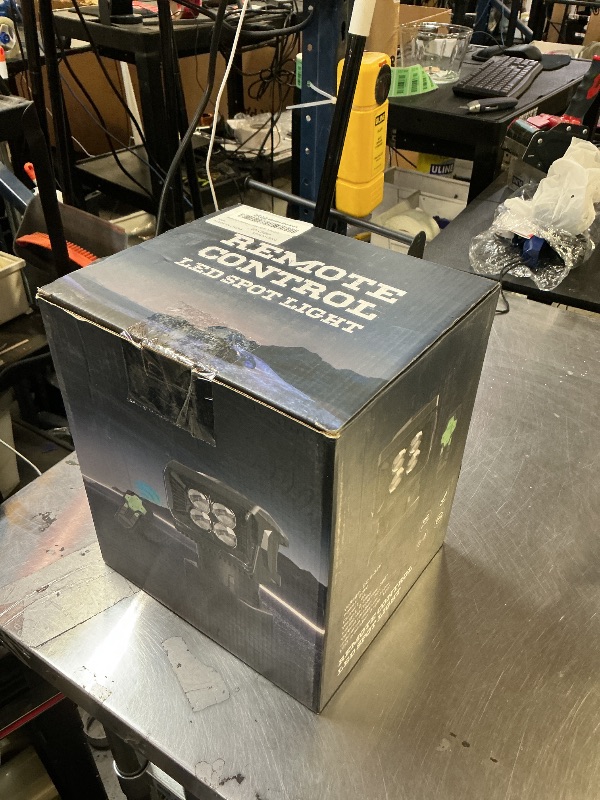 Photo 1 of Remote Control LED Spotlight for Trucks Searchlight 50W, 360°Rotating Automatic Search Lights for Offroad Hunting Pickup Camping Boat, Go Outdoor Spot Lights 12V/24V, 5 Strong Magnets