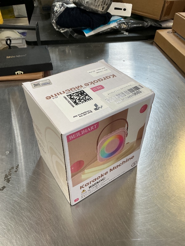 Photo 1 of Mini Karaoke Machine, Portable Bluetooth Karaoke Speaker with 2 Wireless Microphones and Party Lights for Kids and Adults, Birthday Gifts for Girls Boys Family Home Party