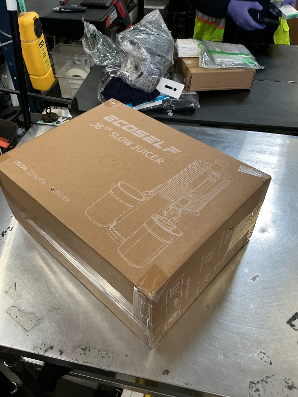 Photo 1 of ECOSELF Juicer Machines with 3 Filters (For Juice/Sorbet/Nut Milk), Slow Masticating Juicer With 6.0" Wide Mouth Hopper for Vegetables & Fruits, Self Feeding, Juicer for Family Party, With Pusher