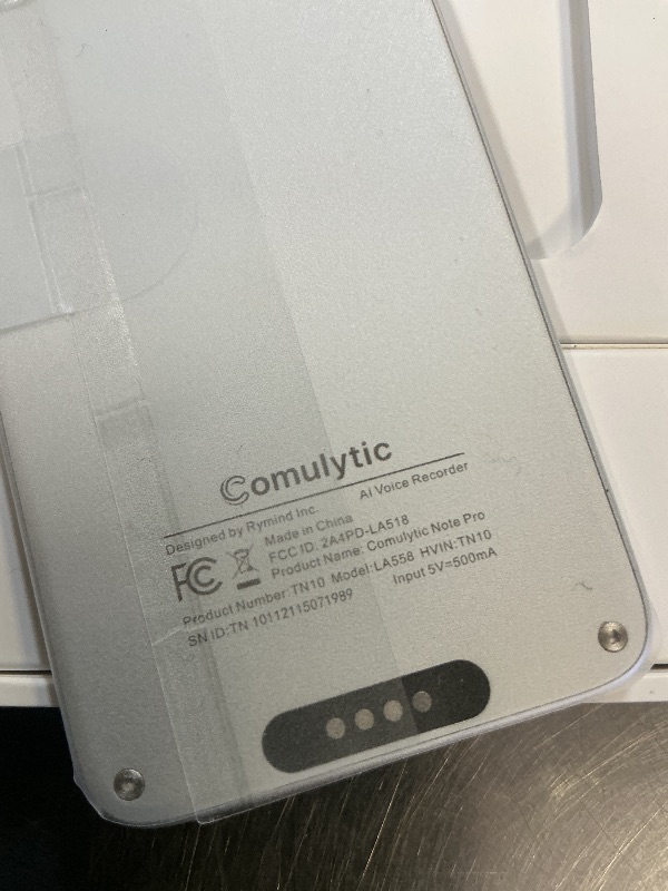 Photo 1 of Comulytic Note Pro AI Voice Recorder, Unlimited Transcribe & Summarize, One Tap Recording Device with AI Note Taking, Support 113 Languages, 64GB, Audio Recorder for Calls, Meetings, Lectures, Silver