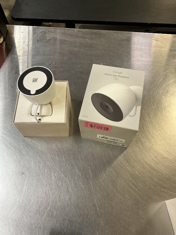Photo 1 of Google Nest Cam Outdoor (Wired, 2nd Gen) - Security Camera with 2K Video and Gemini, Night Vision, 2-Way Audio - Works with Google Home - 2025 Model - Snow